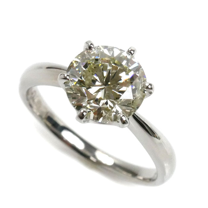 Pt900プラチナ 6本爪 天然ダイヤモンド1粒 リング・指輪