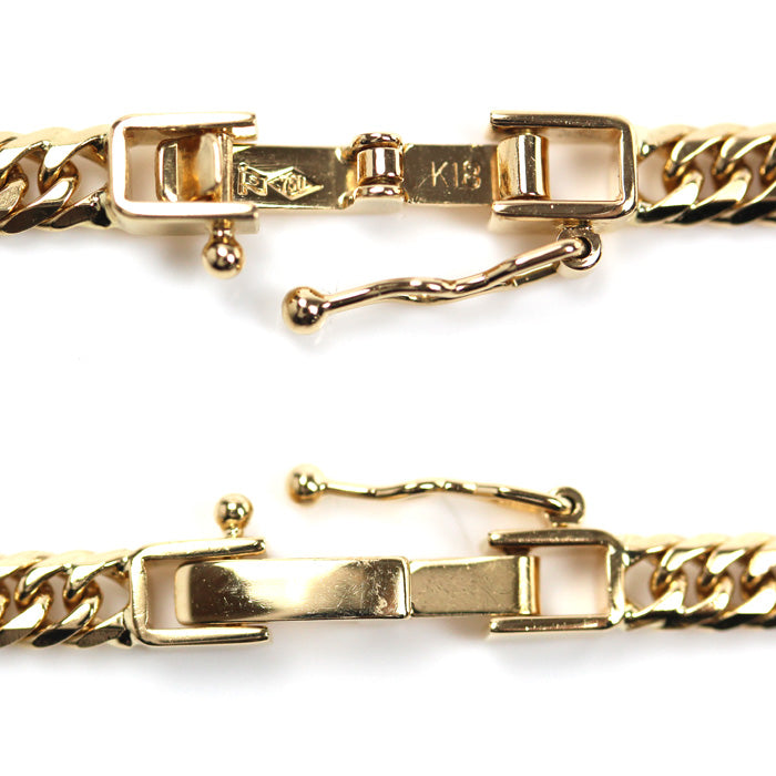 K18YG イエローゴールド ネックレス 喜平6面Wカット 20.1g 50cm ユニセックス【中古】