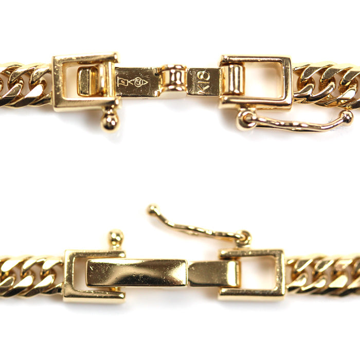 K18YG イエローゴールド ネックレス 喜平6面Wカット 20.7g 50cm ユニセックス【中古】