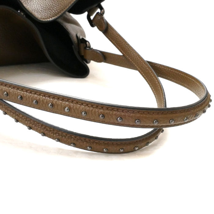 COACH コーチ ウェスタン リベット イーディー ショルダーバッグ ブラウン 57660 レディース【中古】