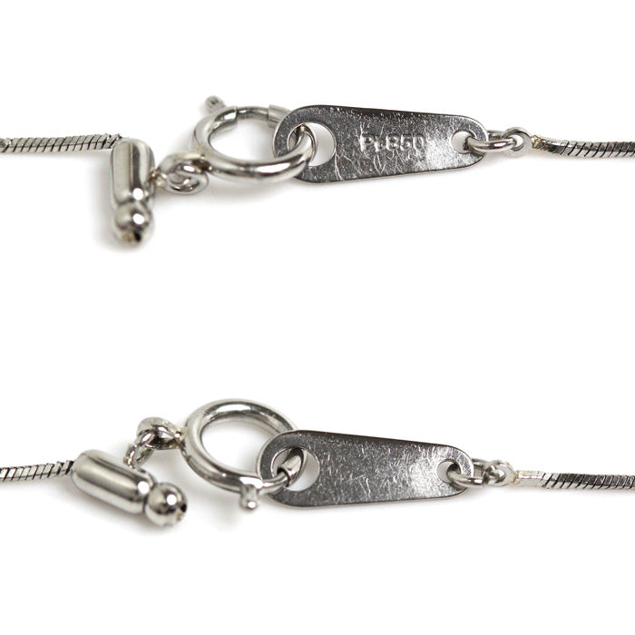 Pt900/850 ダイヤ ネックレス ダイヤモンド0.39ct 4.5g ~48cm フリーチェーン クロス レディース【中古】