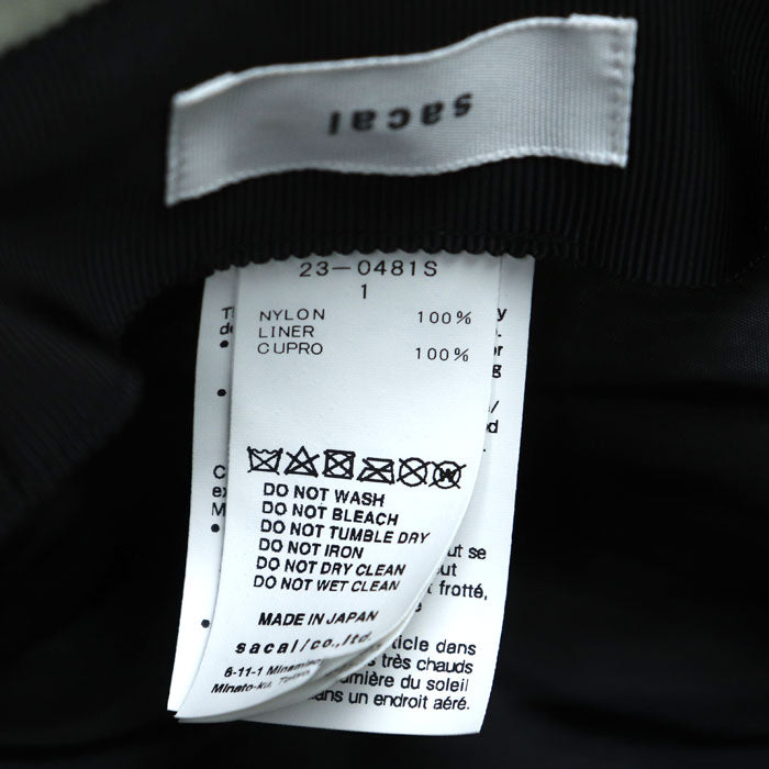 Sacai サカイ ハット バケットハット グリーン モスグリーン系 23-0481S
1 ユニセックス【中古】【美品】