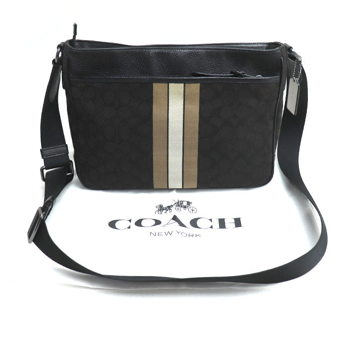 COACH コーチ トンプソン クロスボディ ショルダーバッグ ブラック C5291 ユニセックス【中古】