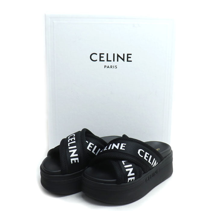 CELINE セリーヌ ブロックスライド サンダル ブラック 354412276C.38AB SIZE 34 レディース【中古】【極美品】