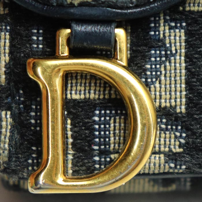 Christian Dior クリスチャンディオール トロッター オブリーク ジャガード ミニウォレット 三つ折り財布 ネイビー S5653CTZQ_M928 レディース【中古】
