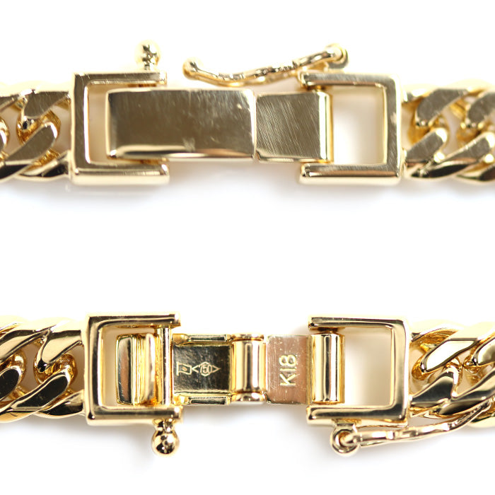 K18YG イエローゴールド ブレスレット 喜平6面Wカット 21.6g 20.0cm メンズ【中古】