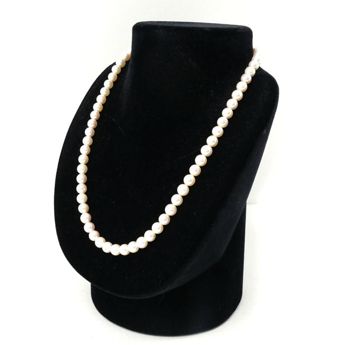 シルバー パール ネックレス パール約6.5~6.9mm 30.6g 45cm レディース【中古】
