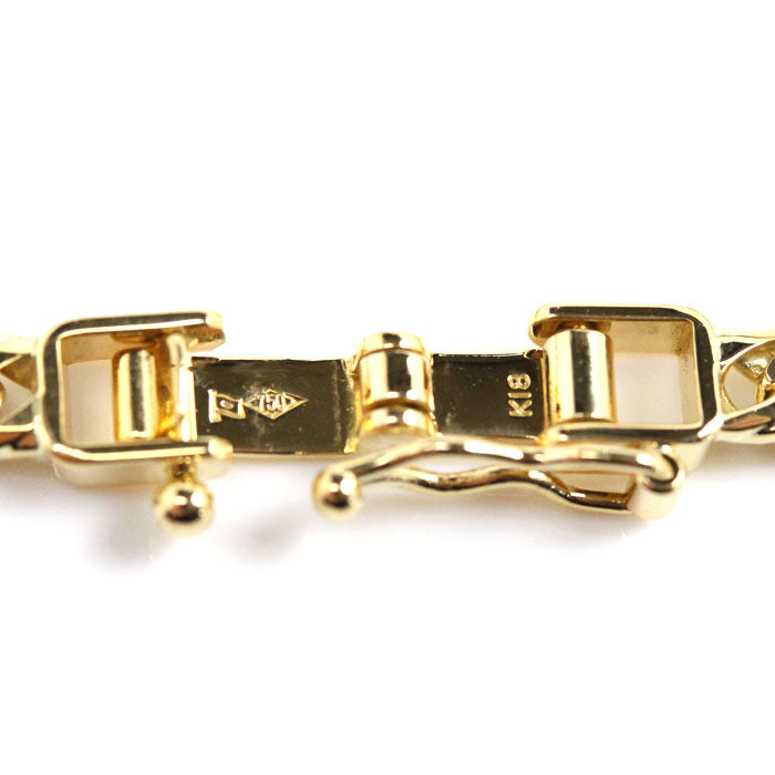 K18YG イエローゴールド アンクレット 喜平8面トリプルカット 10.4g 23.5cm ブレスレット レディース【中古】