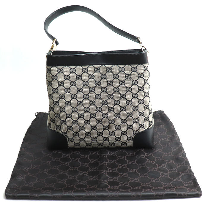 GUCCI グッチ GGキャンバス ショルダーバッグ ショルダーバッグ ブラック ベージュ 001.4231 レディース【中古】