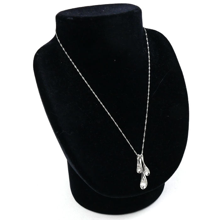 Pt900/850 ダイヤ ネックレス ダイヤモンド0.26ct/0.16ct/0.08ct 7.7g 40cm スプーン レディース【中古】