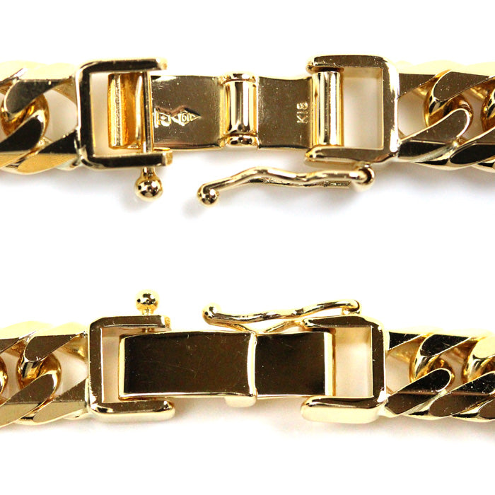 K18YG イエローゴールド ブレスレット 喜平6面Wカット 30.2g 19.5cm メンズ【中古】