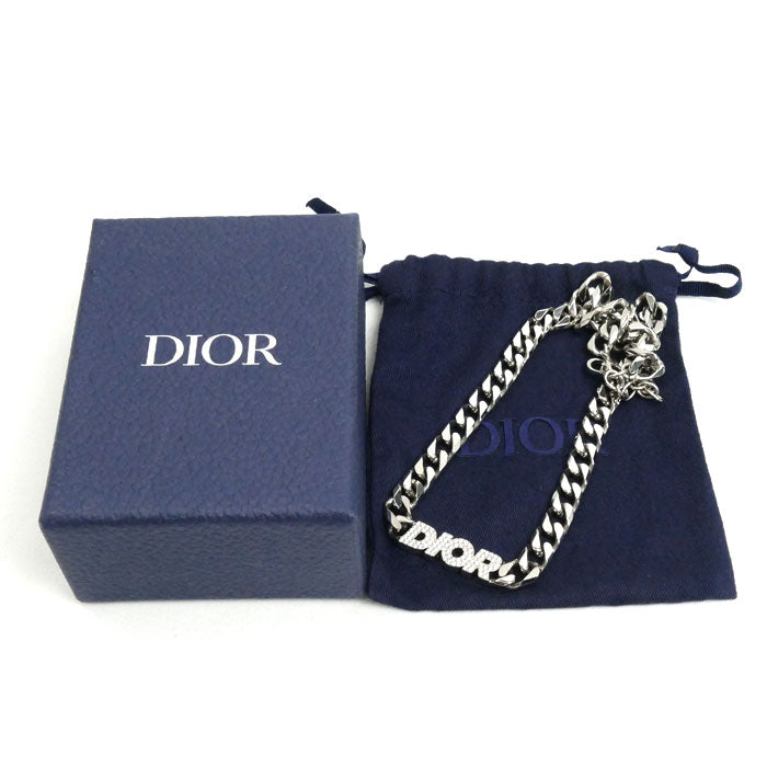 DIOR HOMME ディオール・オム 真鍮 DIOR チェーンリンク ネックレス N1507HOMMT 84.5g 48~53cm メンズ【中古】