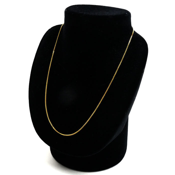 K18YG イエローゴールド ネックレス 喜平2面カット 3.3g 44cm レディース【中古】