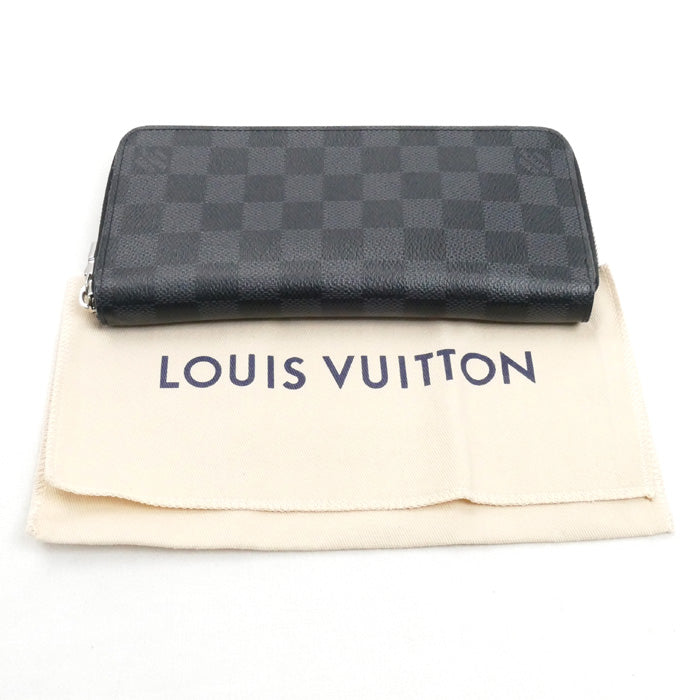 LOUIS VUITTON ルイ・ヴィトン ジッピーウォレットヴェルティカル 長財布 ラウンドファスナー ダミエグラフィット N63095 ICチップ メンズ【中古】