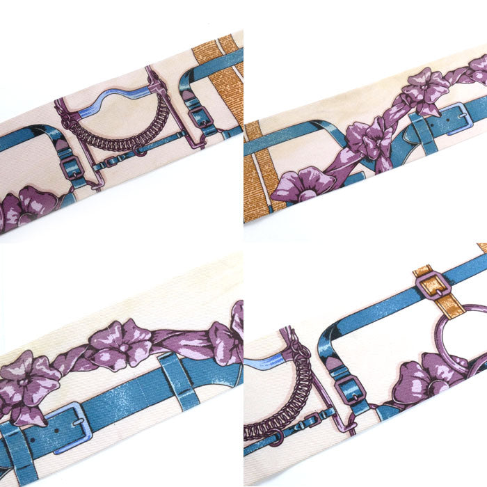 HERMES エルメス ツイリー スカーフ ピンク マルチ レディース【中古】