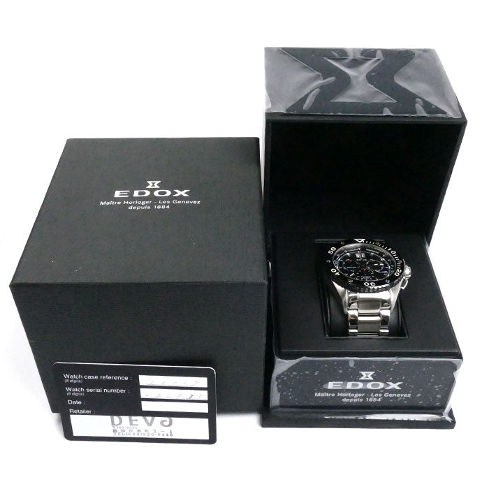 EDOX エドックス クラス 1 ビッグデイト 腕時計 電池式 10017-3-NIN2 メンズ【中古】