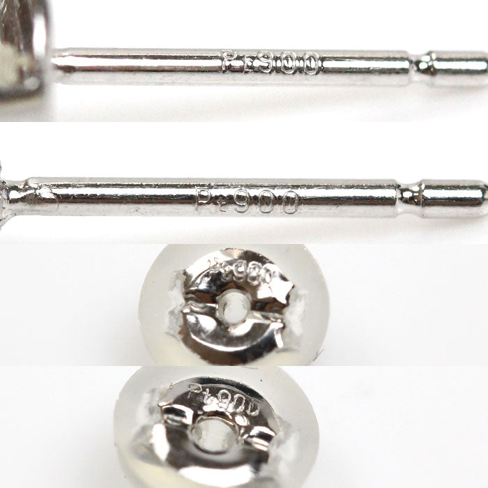 Pt900プラチナ ルビー ピアス ルビー0.16/0.16ct ダイヤモンド0.07/0.07ct 1.6g ラウンド レディース【中古】