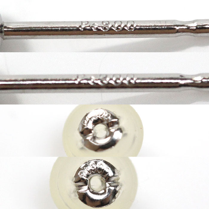 Pt900プラチナ ダイヤ ピアス ダイヤモンド0.111/0.118ct ダイヤモンド0.08/0.08ct 1.6g レディース【中古】