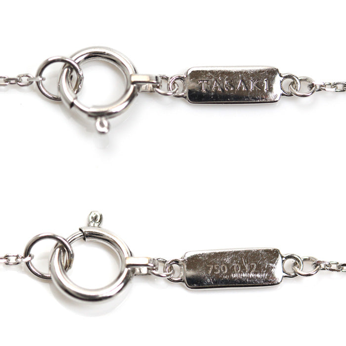 TASAKI タサキ K18WG ホワイトゴールド デインジャーハート ブレスレット ダイヤモンド0.12ct 1.4g 16.5cm レディース【中古】