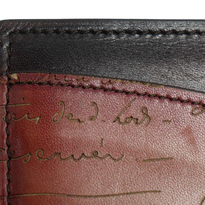 Berluti ベルルッティ マコレ スリム スクリット カリグラフィ 二つ折り財布 ブラウン メンズ【中古】