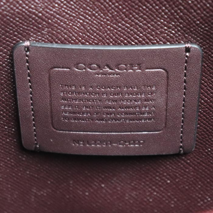 COACH コーチ モリートート シグネチャー シャンブレー トートバッグ ワインレッド CH227 レディース【中古】