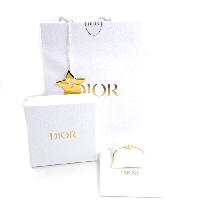 Christian Dior クリスチャンディオール メタル/レジンパール Petit CD ブレスレット B1310PTCRS_D301 16.5~19cm レディース【中古】【美品】