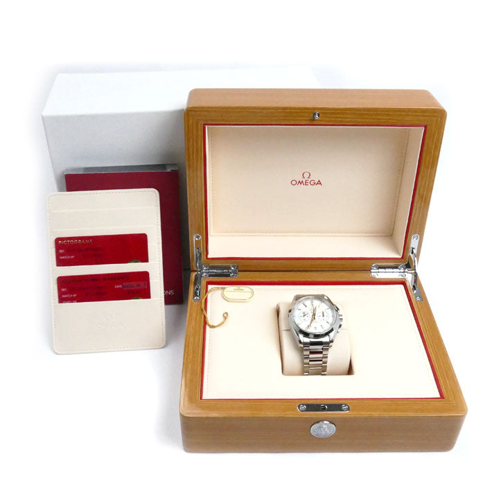 OMEGA オメガ シーマスター アクアテラ クロノグラフ GMT 腕時計 自動巻き 231.10.43.52.02.001 メンズ【中古】