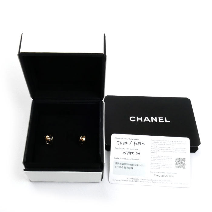 CHANEL シャネル K18PG ピンクゴールド ココクラッシュ ピアス J11754 6.9g レディース【中古】【美品】