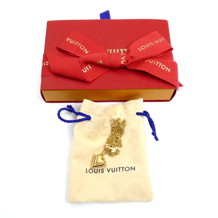 LOUIS VUITTON ルイ・ヴィトン メタル エセンシャル V ネックレス M61083 OB0291 41~46cm レディース【中古】