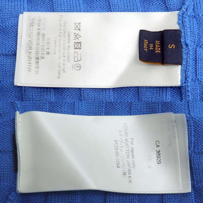LOUIS VUITTON ルイ・ヴィトン ダミエ カーディガン カーディガン ブルー RM231Q VOR HJN41W CA36929 S メンズ【中古】
