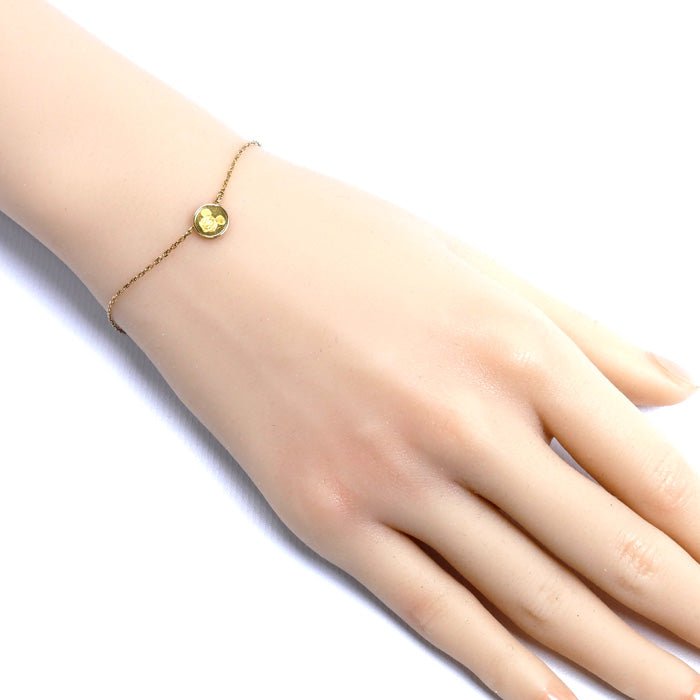 K24YG/K18YG ミッキーマウスコイン付 ブレスレット 1.1g 19cm レディース【中古】