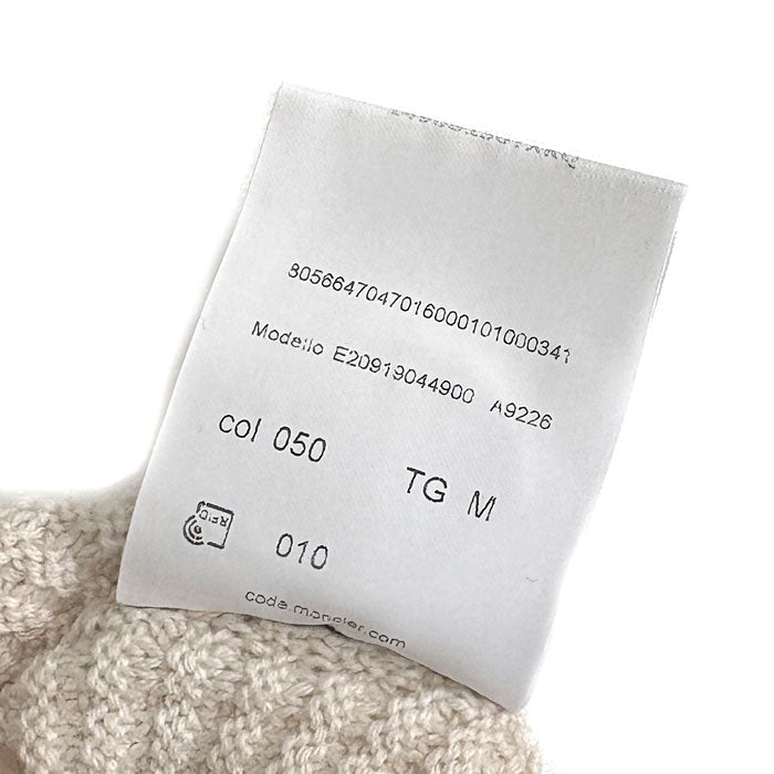 MONCLER モンクレール MAGLIONE セーター ホワイト E20919044900 M メンズ【中古】