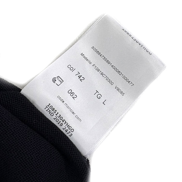 MONCLER モンクレール GIROCOLLO セーター ネイビー レッド F10919C70300 L メンズ【中古】