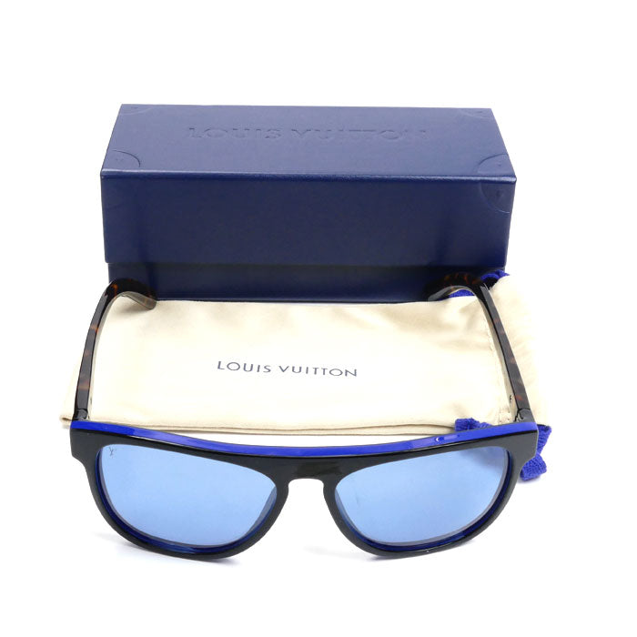 LOUIS VUITTON ルイ・ヴィトン オリヴァー サングラス ブルー ブラック ブラウン Z0792E 9JN 57□16 145 ユニセックス【中古】