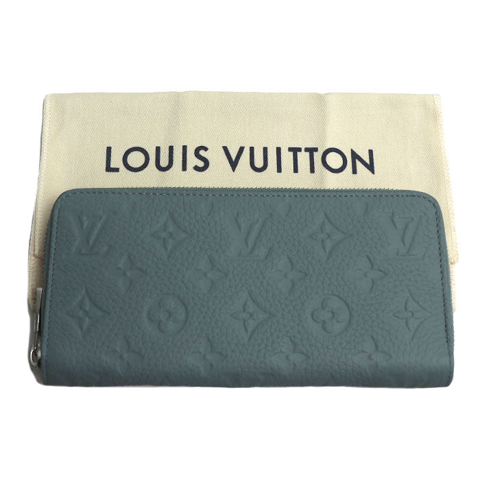 LOUIS VUITTON ルイ・ヴィトン ジッピーウォレット ホリゾンタル 長財布 ラウンドファスナー トリヨンレザー ミスティレイク M14142 ICチップ メンズ【中古】【美品】