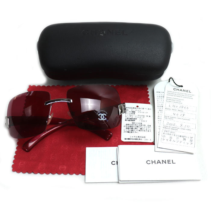 CHANEL シャネル サングラス ピンク レッド 4039 c.168/75 59□17 125 レディース【中古】