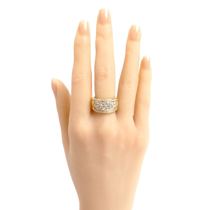 K18YG イエローゴールド リング・指輪 ダイヤモンド2.17ct 15号 14.5g レディース【中古】