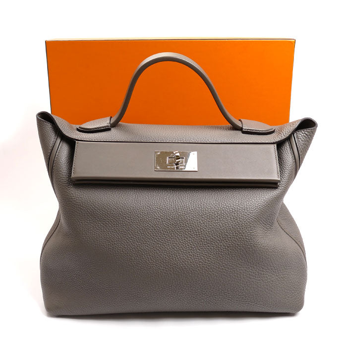 HERMES エルメス ヴァンキャトル35 ハンドバッグ グリアスファルト Y刻印 レディース Y【中古】