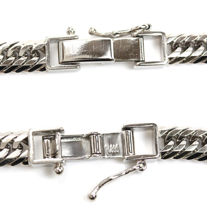 Pt850プラチナ ブレスレット 喜平12面トリプルカット 21.0g 20.0cm メンズ【中古】