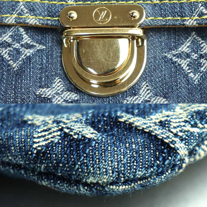 LOUIS VUITTON ルイ・ヴィトン ポシェット プラット クラッチバッグ モノグラムデニム ブルー M95007 TH0076 レディース【中古】