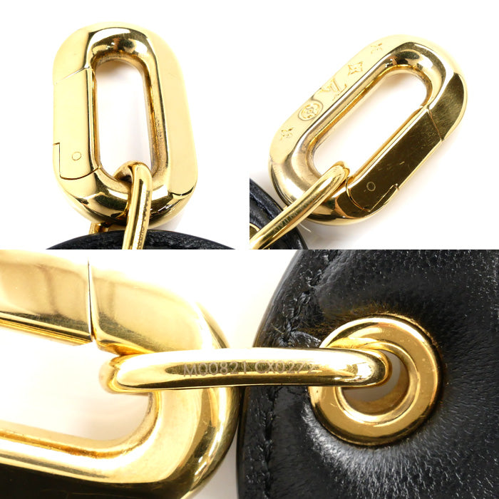 LOUIS VUITTON ルイ・ヴィトン ビジュー サック クッサン イリュストレ キーホルダー ブラック M00821 CX0272 レディース【中古】