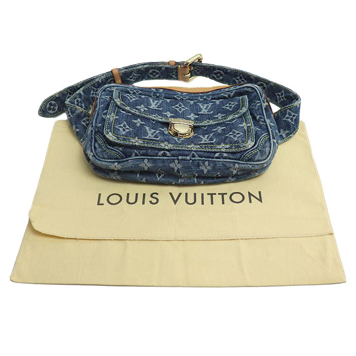 LOUIS VUITTON ルイ・ヴィトン バムバック ボディバッグ モノグラムデニム ブルー M95347 SR1067 レディース【中古】【美品】