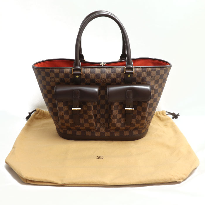 LOUIS VUITTON ルイ・ヴィトン マノスクGM ハンドバッグ ダミエ ブラウン N51120 FL0093 レディース【中古】【美品】