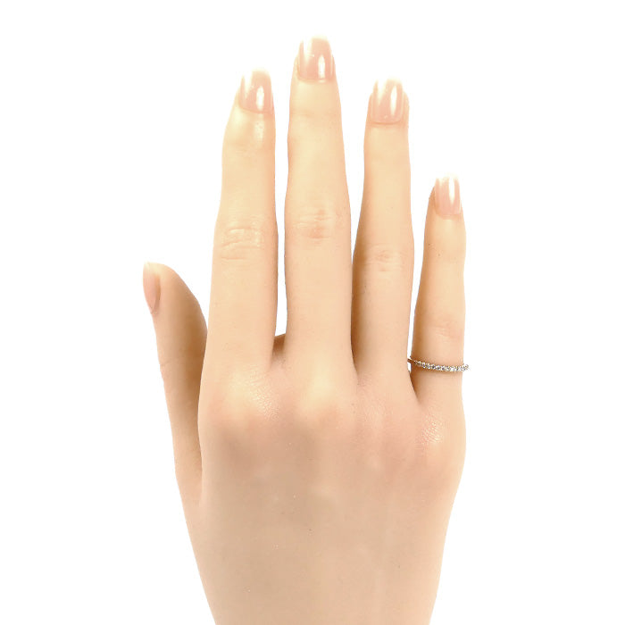 Vendome Aoyama ヴァンドーム青山 K18PG ピンクゴールド ダイヤモンド ハーフエタニティ リング・指輪 5号 0.9g レディース【中古】