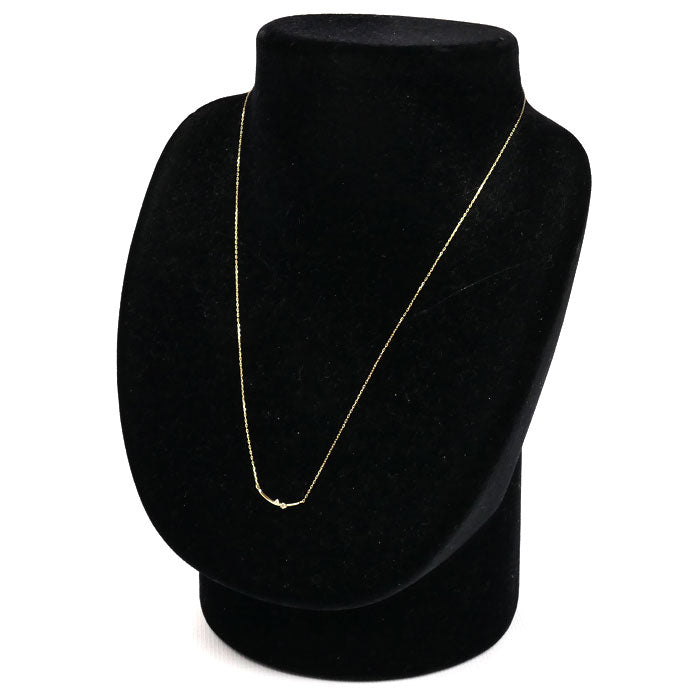 K10YG イエローゴールド ネックレス ダイヤモンド 0.6g 40cm レディース【中古】