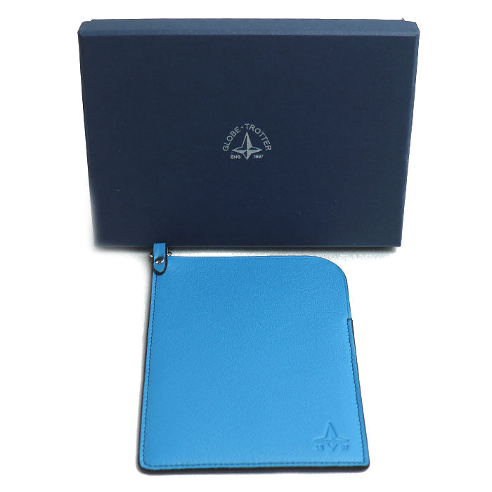 GLOBE TROTTER グローブトロッター 1897 パスポートケース ブライトブルー GL-PP2 パスポートポーチ ユニセックス【中古】【美品】