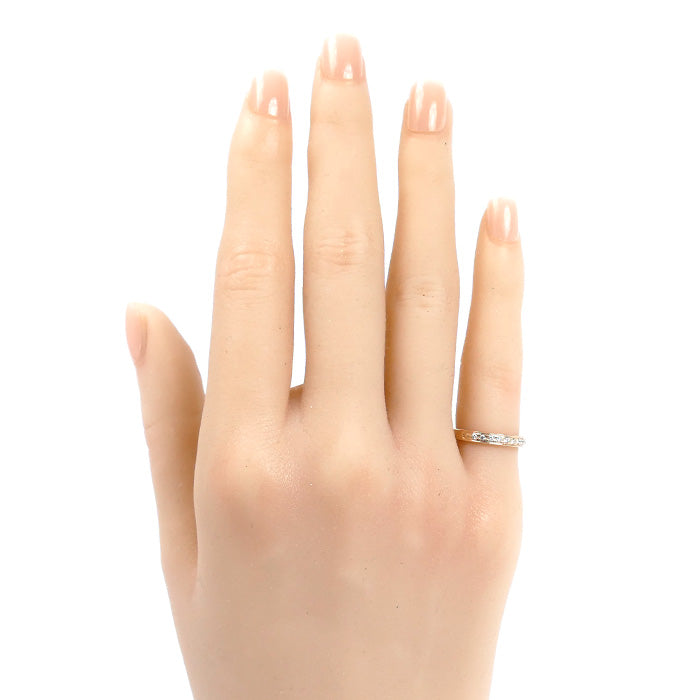 K10PG ピンクゴールド リング・指輪 ダイヤモンド0.09ct 4号 1.4g ピンキー レディース【中古】