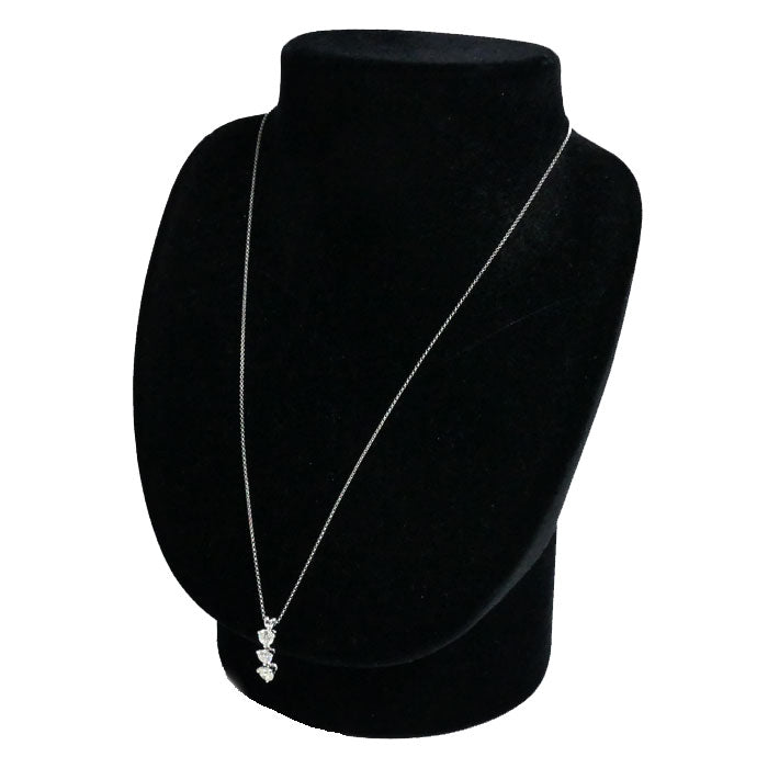 Pt900/850 ネックレス ダイヤモンド1.0ct 3.8g ~45cm フリーチェーン レディース【中古】