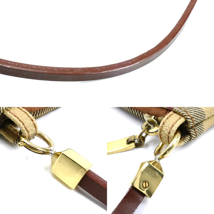 BURBERRY バーバリー チェック ポーチ ベージュ レディース【中古】