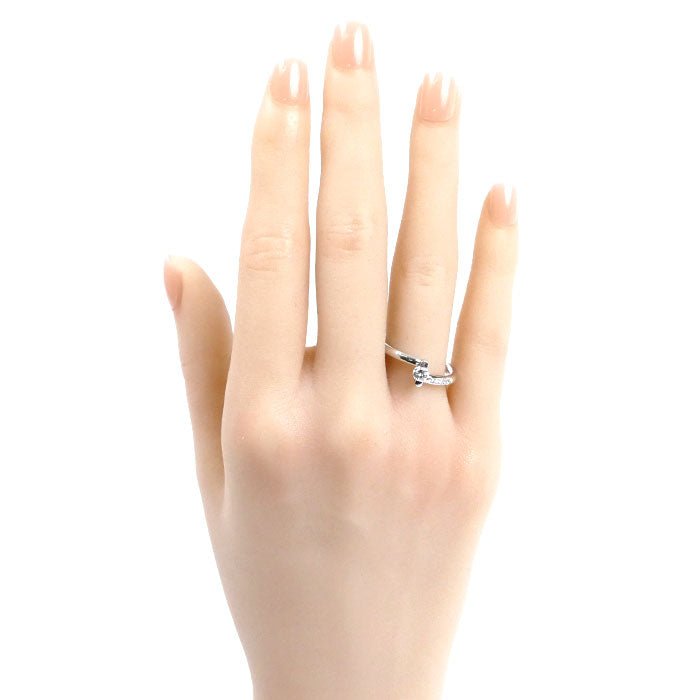 K18WG ホワイトゴールド リング・指輪 ダイヤモンド0.25ct 13号 5.1g レディース【中古】